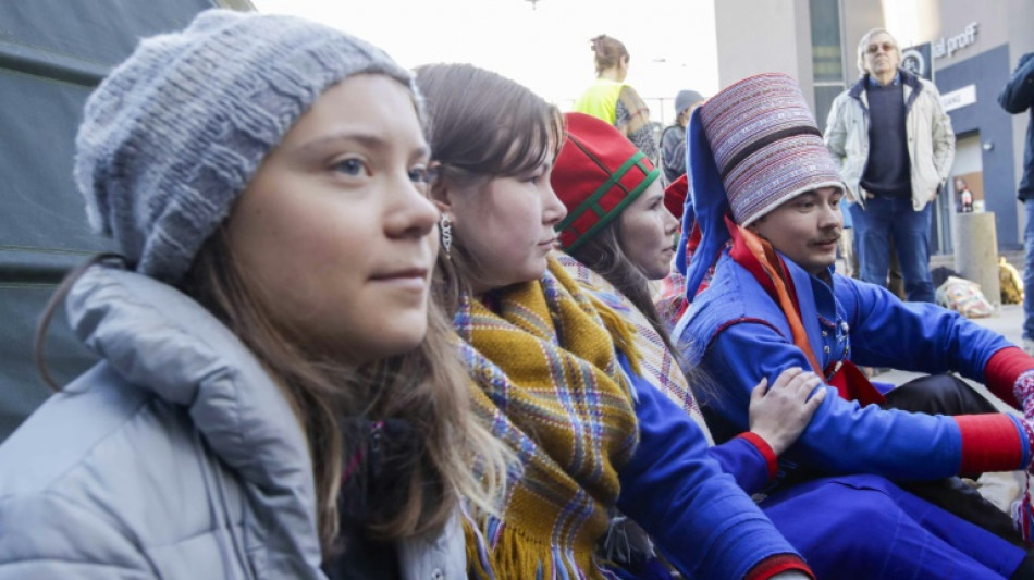 Greta Thunberg protests illegal wind turbines in Norway