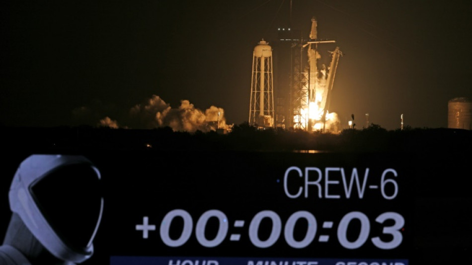 Deux Am&eacute;ricains, un Russe et un Emirati en route vers la Station spatiale internationale