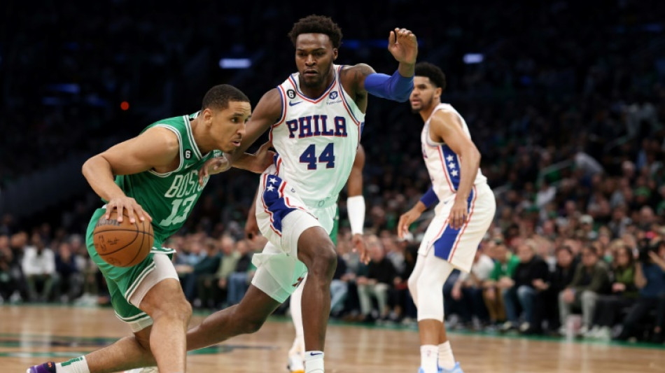 Sharp-shooting Celtics blitz Sixers to square series 