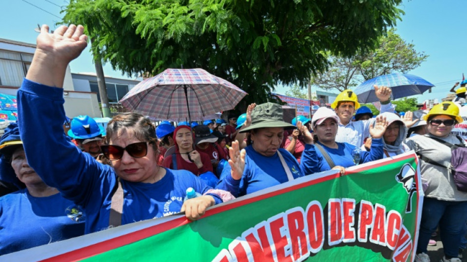 Mineros artesanales de Per&uacute; exigen en una protesta derogar la ley que los declara ilegales