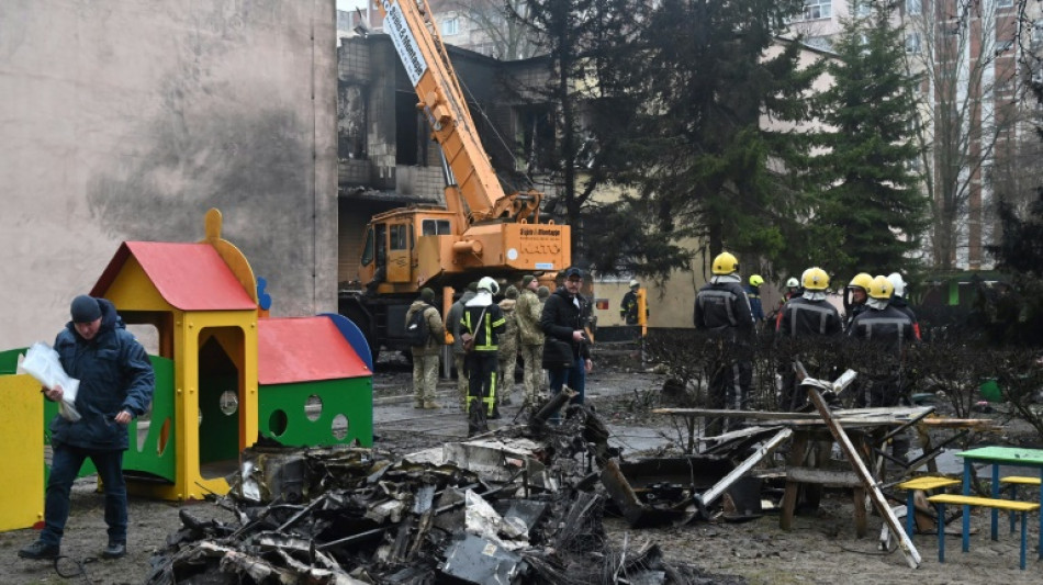 Ni&ntilde;os heridos y en p&aacute;nico tras el accidente de helic&oacute;ptero en un parvulario ucraniano
