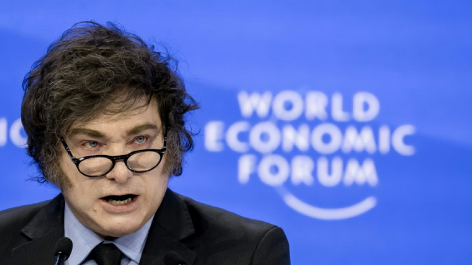 Milei denuncia en Davos el "c&aacute;ncer" del "wokismo" y defiende el "inocente gesto" de Musk