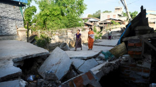 Myanmar quake victims mark new year camped in ruins