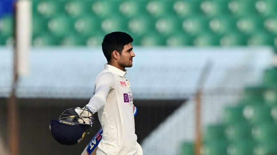 Gill, Pujara hit tons as India set Bangladesh mammoth target
