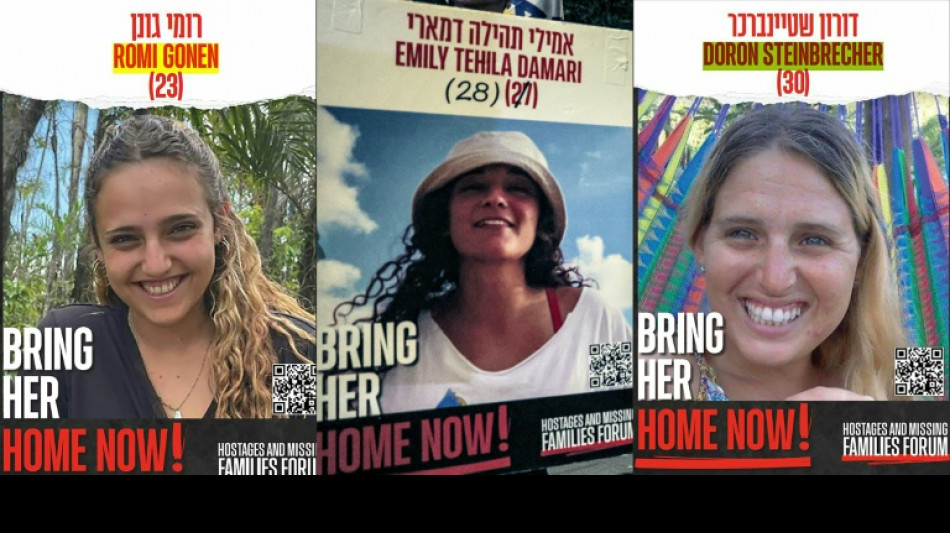 As tr&ecirc;s ref&eacute;ns que devem ser libertadas pelo Hamas