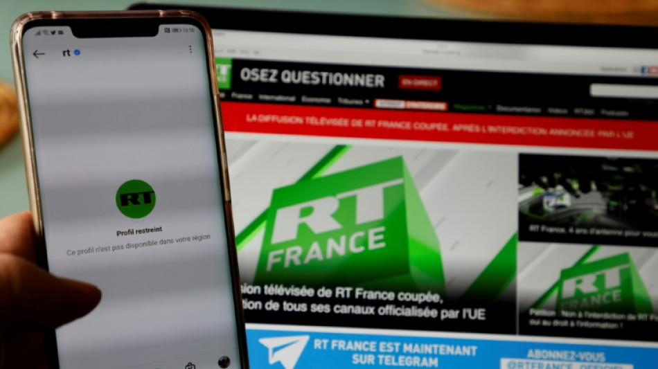 Avoirs de RT France gel&eacute;s: Moscou promet des mesures de r&eacute;torsion contre les m&eacute;dias fran&ccedil;ais en Russie