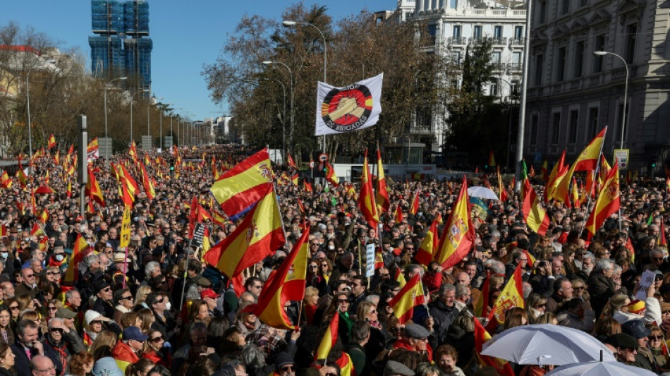 La droite espagnole mobilise des dizaines de milliers de manifestants &agrave; Madrid