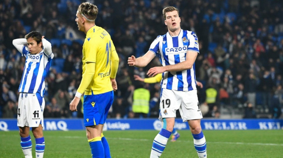 Real Sociedad risk losing third with Cadiz draw