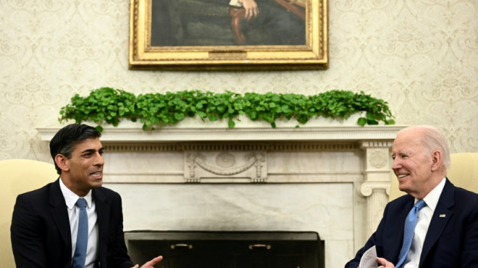 Sunak se re&uacute;ne con Biden para hablar de Ucrania 