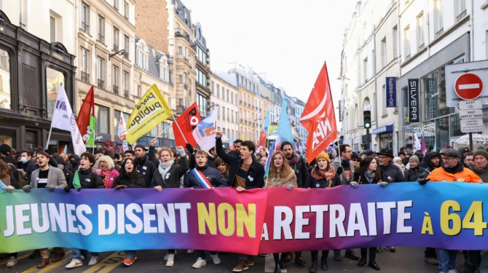 Zweiter gro&szlig;er Protesttag gegen Rentenreform in Frankreich