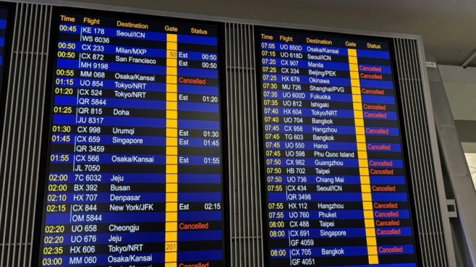 Hong Kong ferme les &eacute;coles et suspend les vols &agrave; l'approche du typhon Wipha