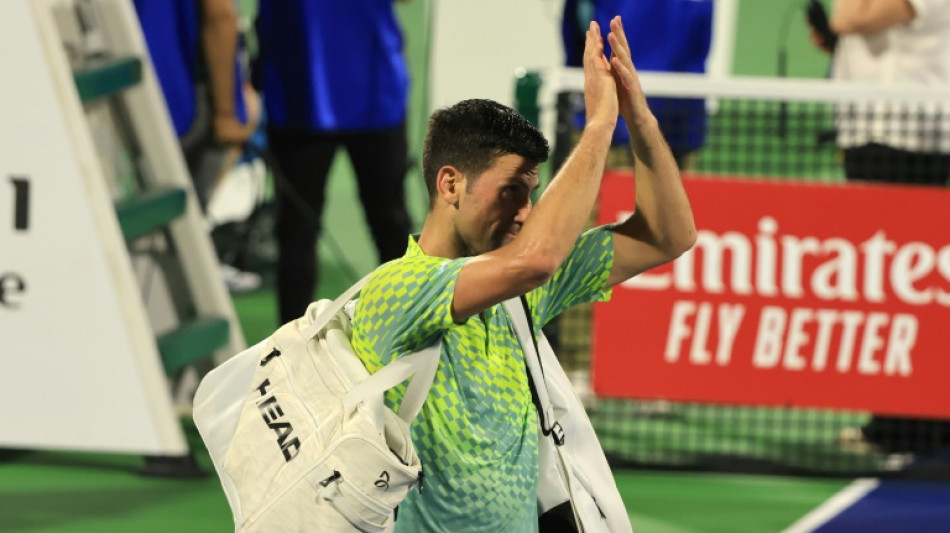 Tennis: Djokovic tombe &agrave; Duba&iuml;, premi&egrave;re d&eacute;faite en 2023