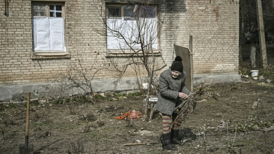 Pese a la cercan&iacute;a del frente, Galina cuida de su jard&iacute;n en el este de Ucrania
