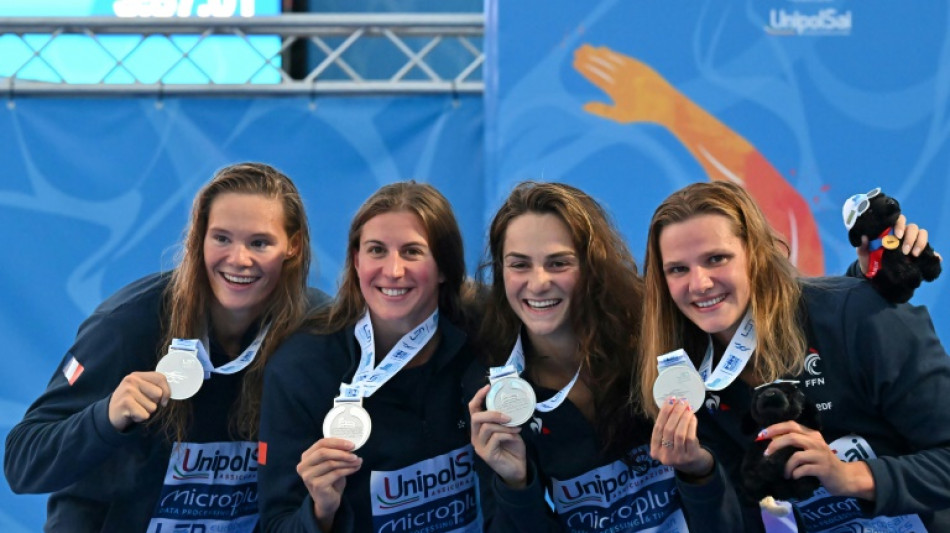 Euro de natation: doubl&eacute; argent&eacute; de la France sur les relais 4x100 m 4 nages