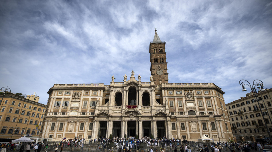 Papa Leone XIV a S.Maria Maggiore sulla tomba di Francesco