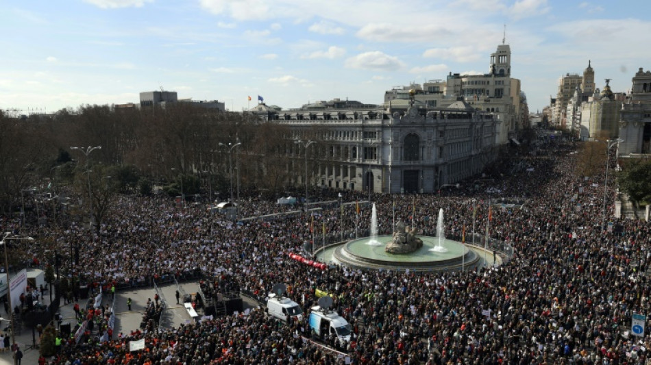 Manifestation monstre &agrave; Madrid pour d&eacute;fendre le syst&egrave;me de sant&eacute; public