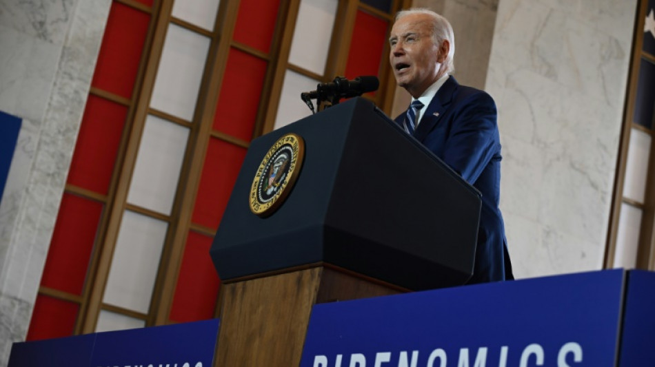 Biden wirbt unter dem Schlagwort "Bidenomics" f&uuml;r seine Wirtschaftspolitik