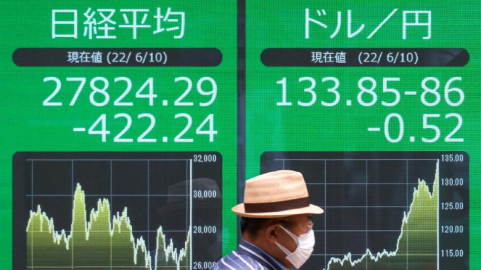 Las bolsas mundiales caen, inquietas por la subida de los tipos de inter&eacute;s