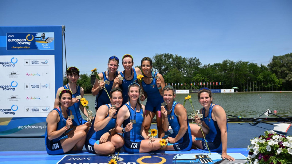 Canottaggio: Europei; cinque medaglie per l'Italia a Plovdiv